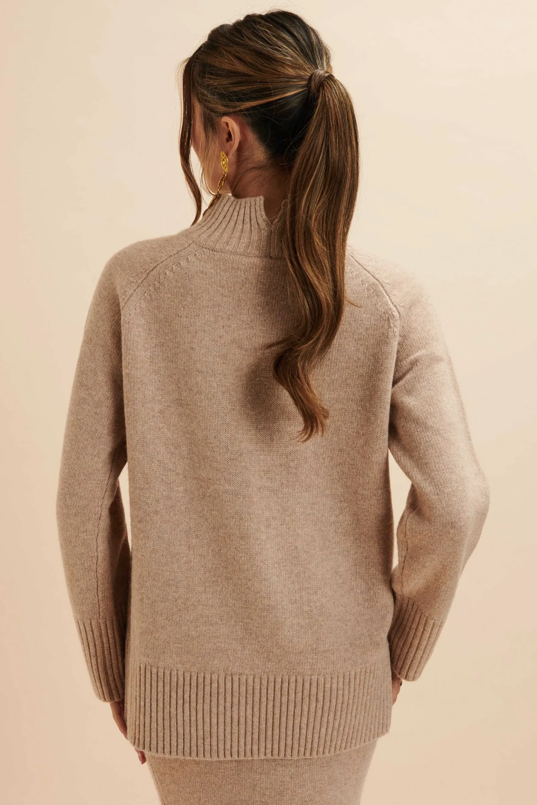 Lavish Alice Knitted Separates<Amari Knitted Cashmere Blend Jumper In Beige