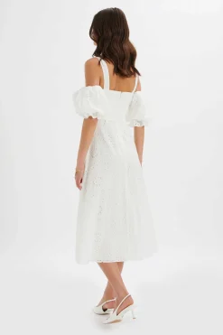 Lavish Alice Dresses<Charli Off Shoulder Broderie Dress In White