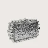 Lavish Alice Clutch Bags<Tia Marbled Faux Pearl Box Clutch Bag In Silver
